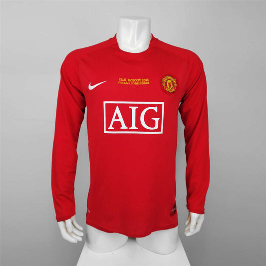 Manchester United Home Long Sleeve Retro Jersey 07/08