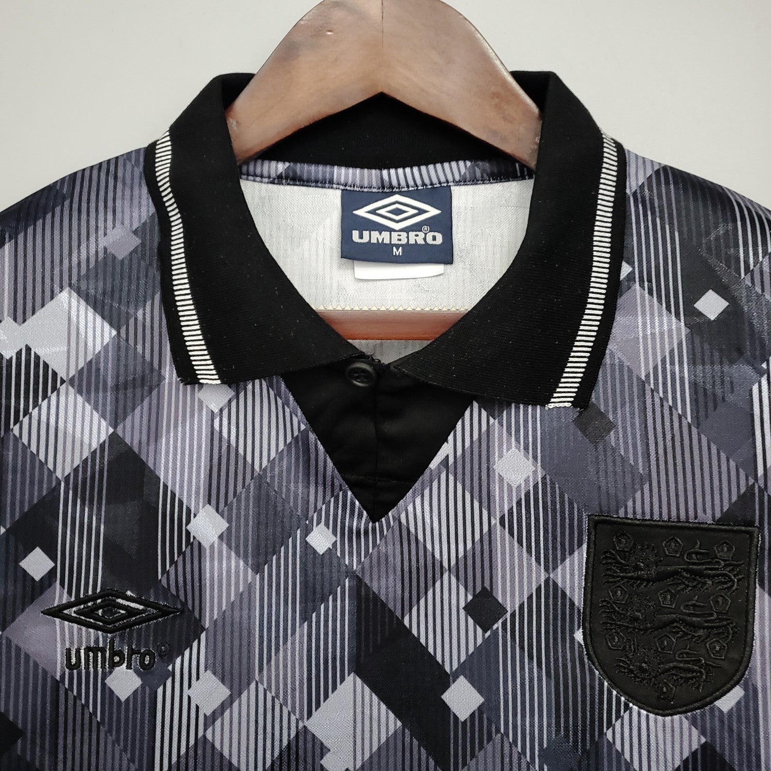 England 1990 Black Out Retro Jersey
