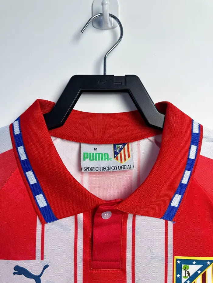 Atletico Madrid Home Long Sleeve Retro Jersey 1994/95