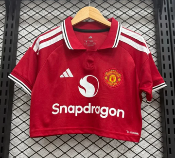 Manchester United Home Woman Cropped Jersey