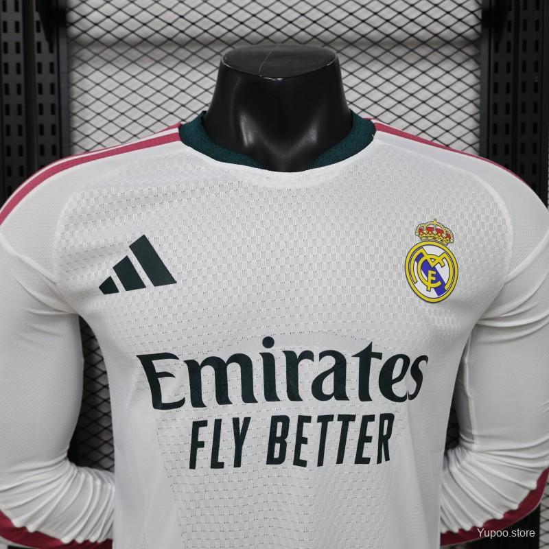 Real Madrid Home Player Long Sleeve Jersey 26/27