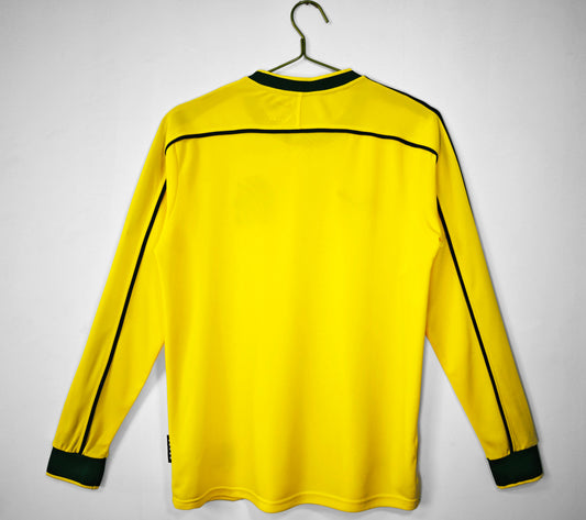 Brazil Home Retro Long Sleeve Jersey 1998