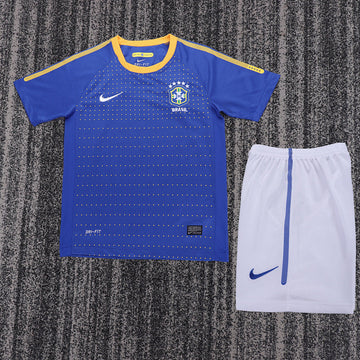 Brazil Away Retro Kids Suit 2010