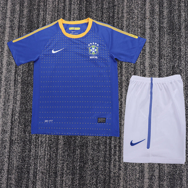 Brazil Away Retro Kids Suit 2010