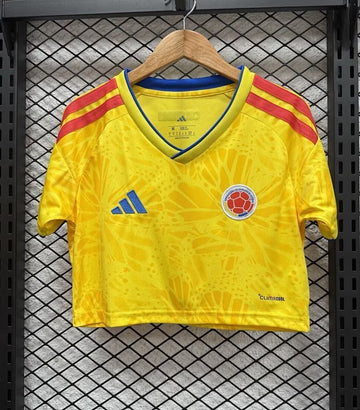 Colombia 2026 World Cup Home Women Cropped Jersey