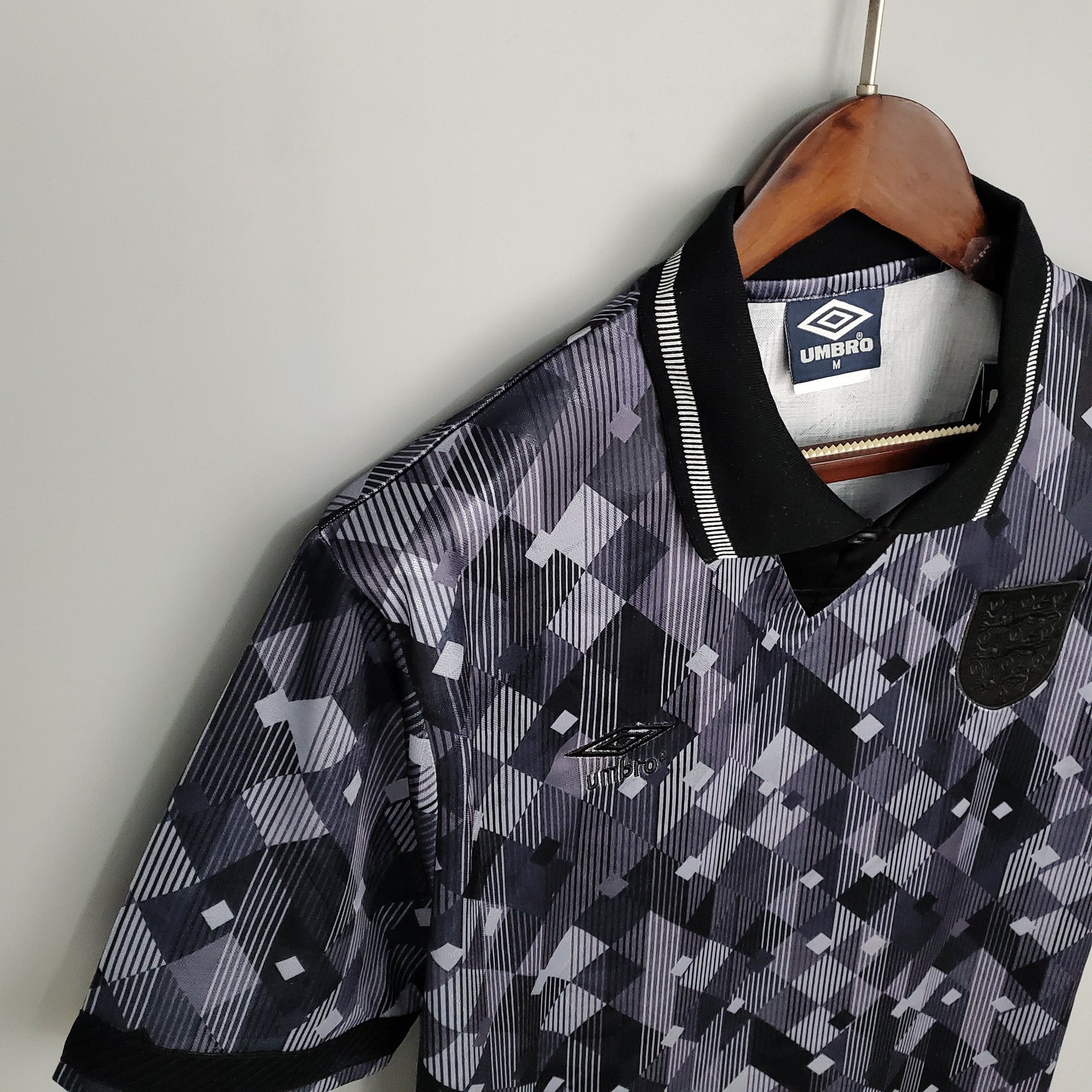 England 1990 Black Out Retro Jersey