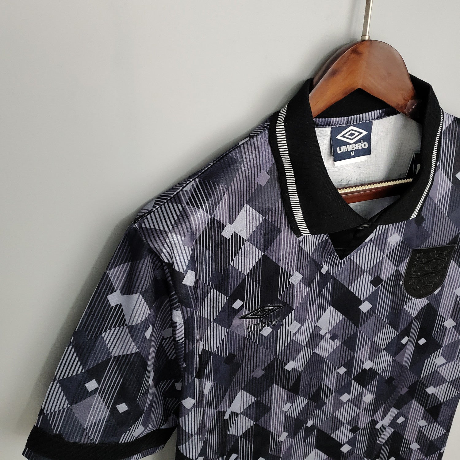 England 1990 Black Out Retro Jersey