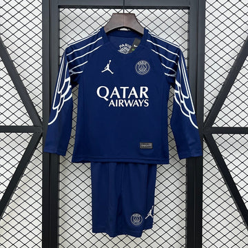 Paris Saint Germain Fourth Long Sleeve Kids Suit 24-25