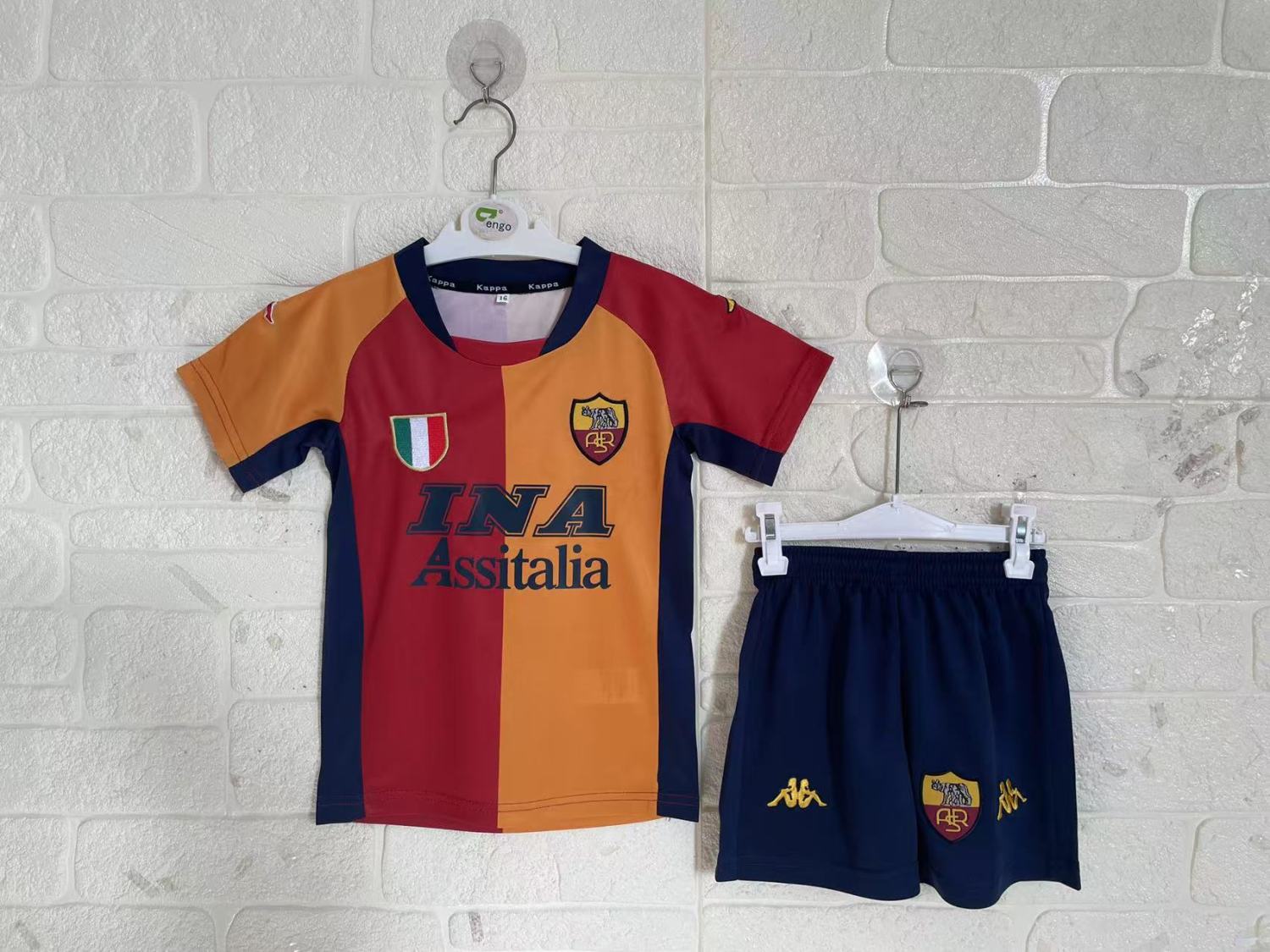 AS Roma Home Retro Kids Suit 2001/02