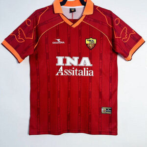 AS Roma Home Long Sleeve Retro Jersey 1999/00