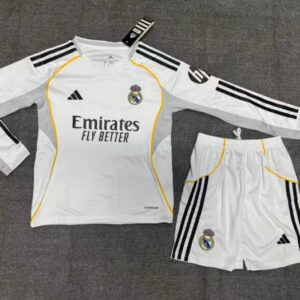 Real Madrid Home Long Sleeve Kids Suit 25/26